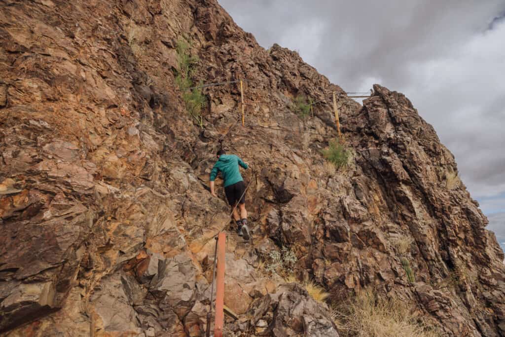 Picacho Peak hike cables