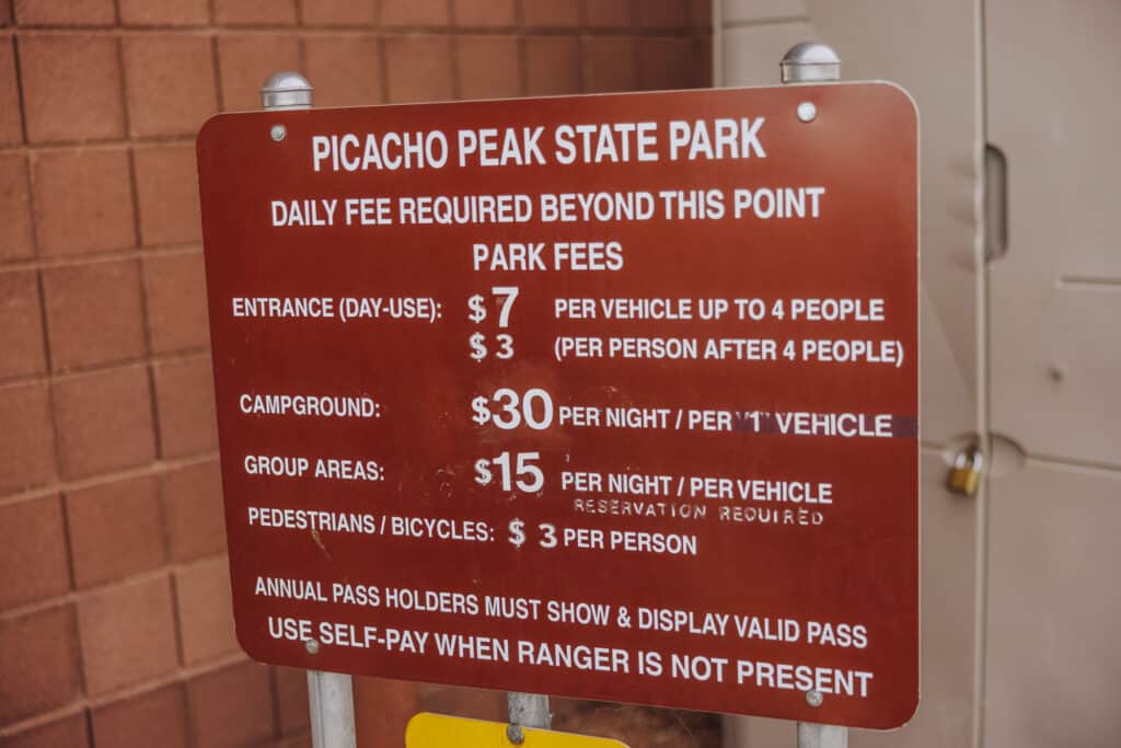 Cost to hike Picacho Peak