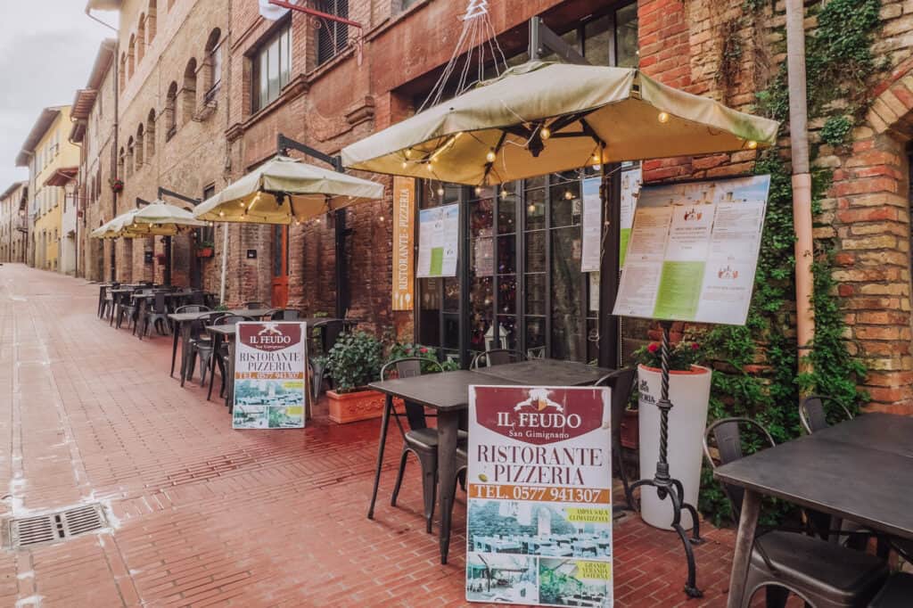 Restaurant in San Gimignano Italy