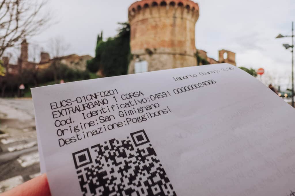 Bus to San Gimignano