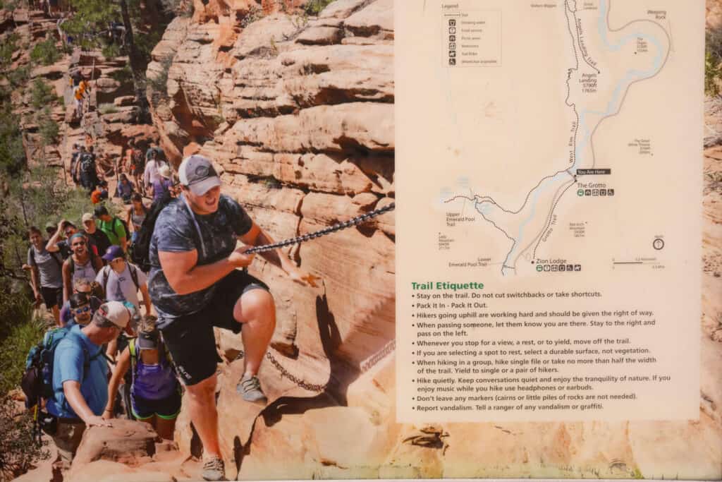 Crowd at Angel's Landing