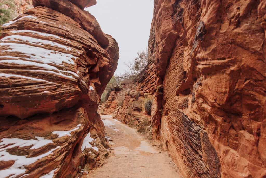 Hike Zion in winter
