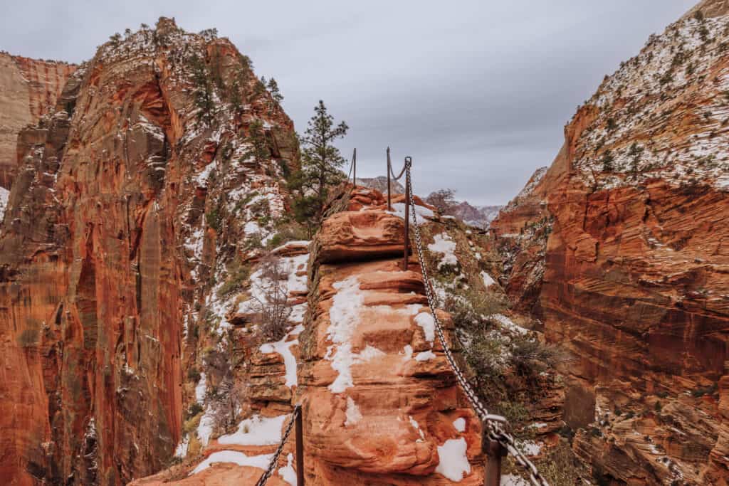 Angel's Landing in winter