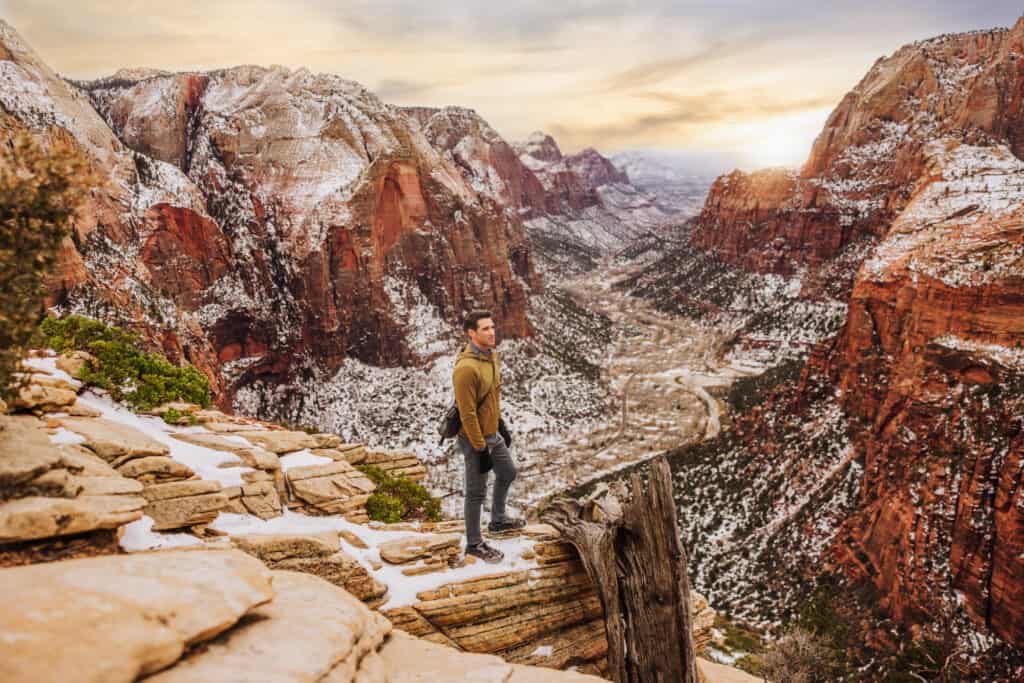 Jared Dillingham at Zion National Park in January