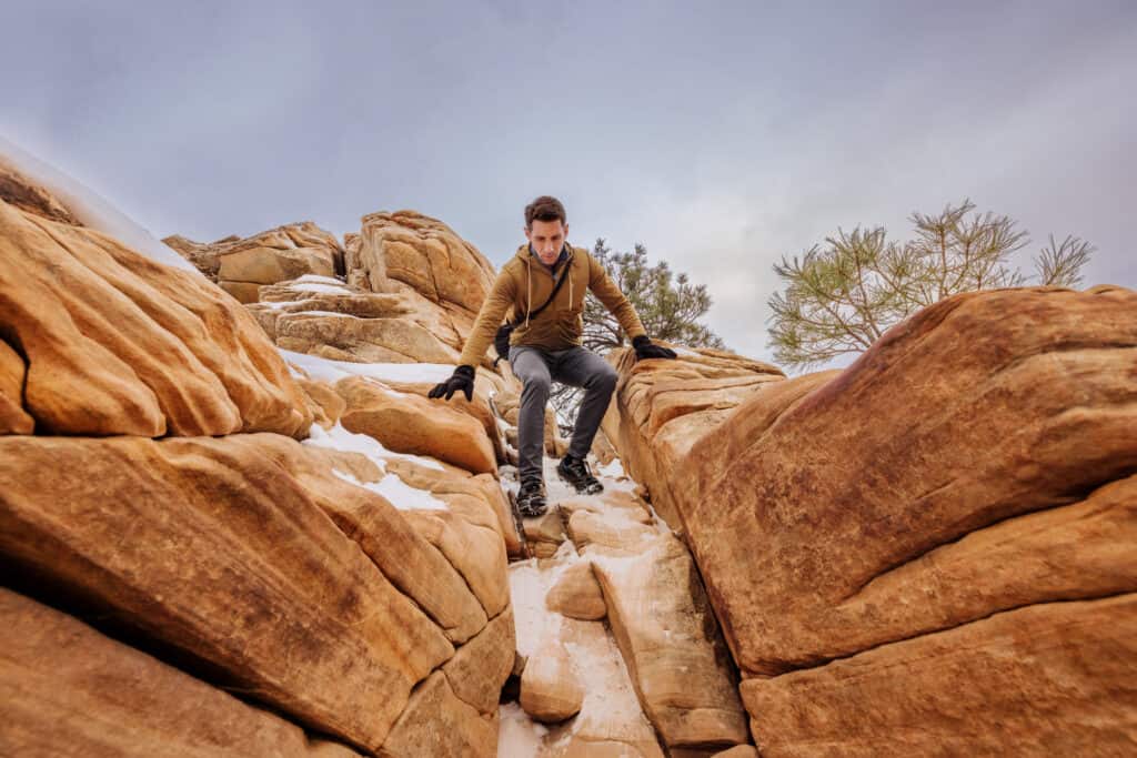 Winter hike in Zion National Park