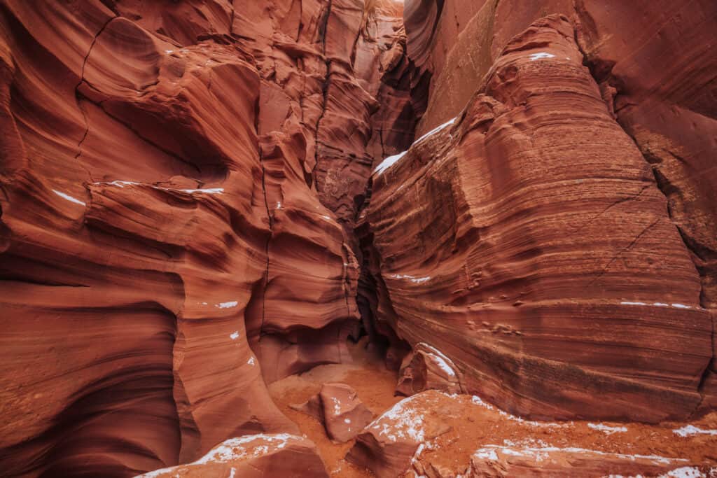 Antelope Canyon X with some snow in January