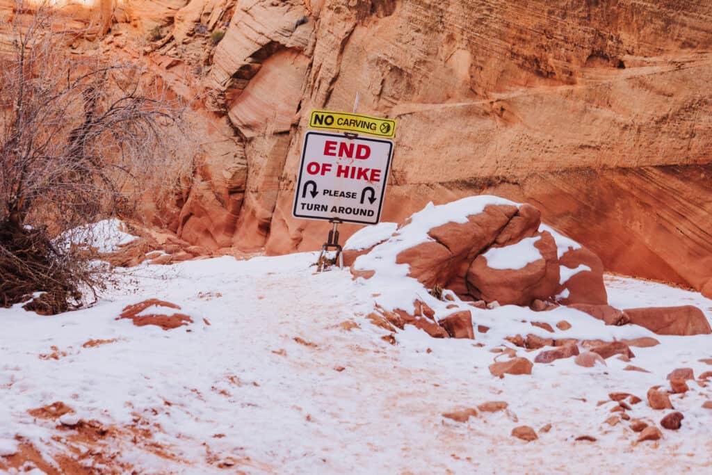 Antelope Canyon in winter