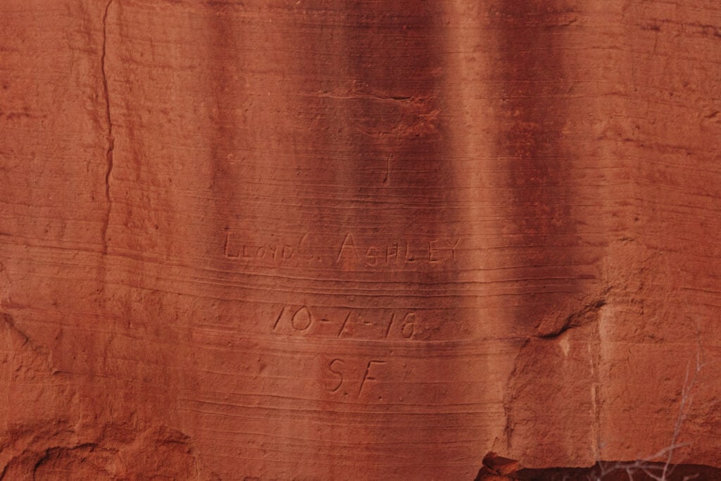Wall carving in Antelope Canyon X
