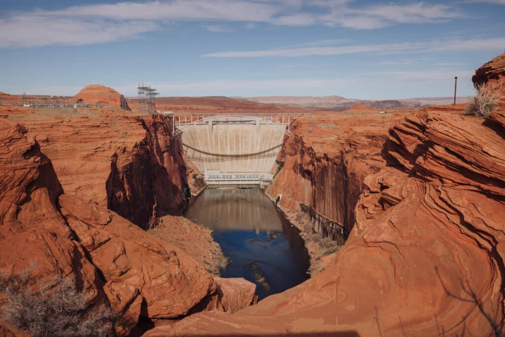 The Glen Canyon Dam Overlook in Page, AZ
