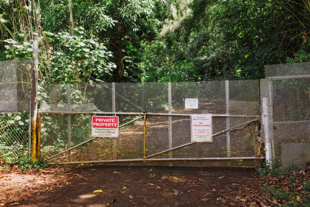 Maunawili Falls Trail is closed