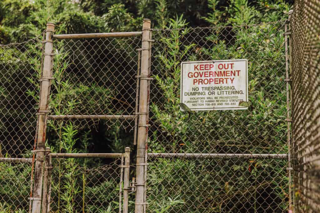 Fence at Haiku Stairs