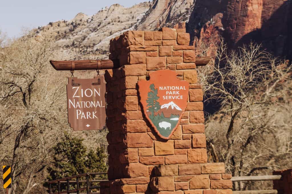 Zion National Park in winter