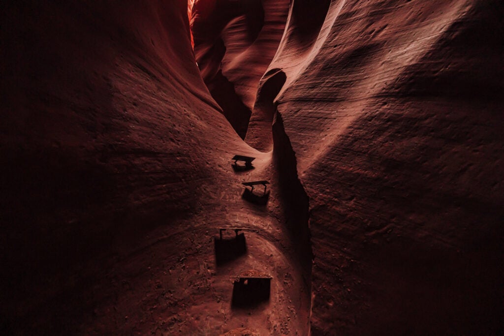 Ladder and steps in Cardiac Canyon