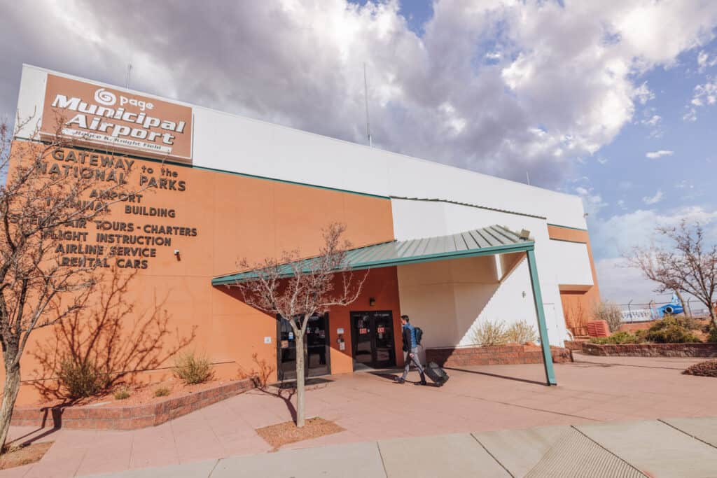 Jared Dillingham at Page Municipal, the closest airport to Antelope Canyon
