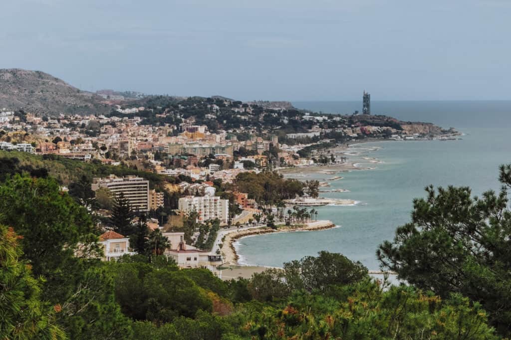 Malaga coastline in Southern Spain