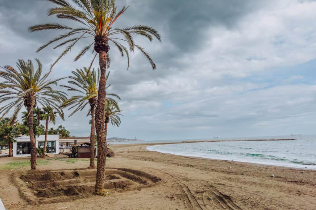 Mediterranean Sea in Malaga Spain