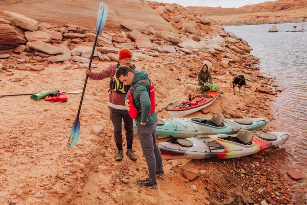 Jared Dilingham on a kayak tour of Antelope Canyon
