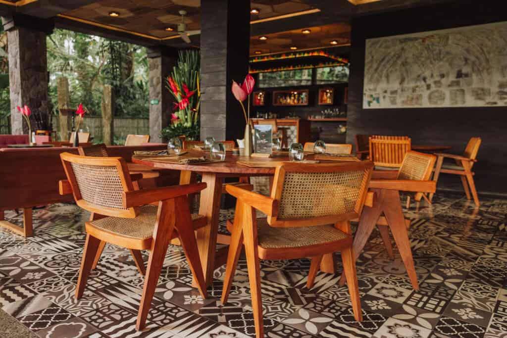 Bali eco resort restaurant in Ubud