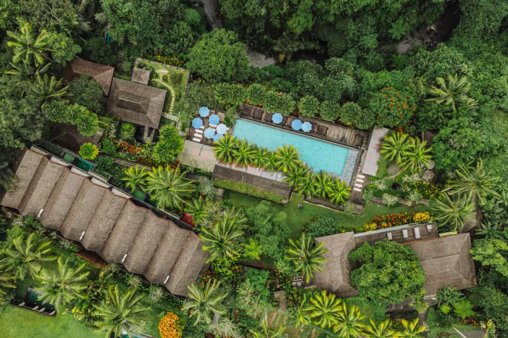 Bali eco resort drone