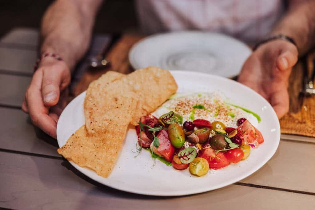 Appetizers at Chapung Sebali eco resort
