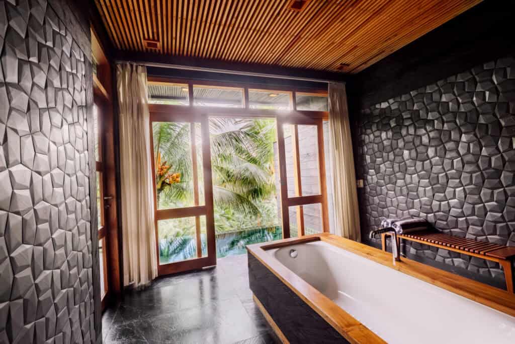 Resort private pool off bathroom