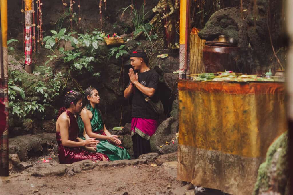 Ritual or ceremony at Taman Beji Griya