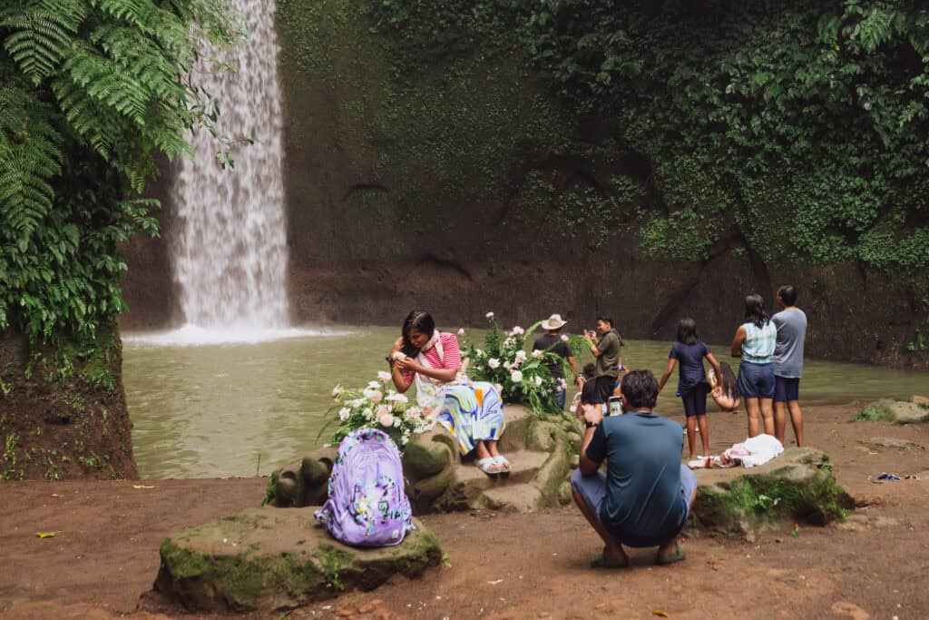 Crowd at Tibumana Waterfall