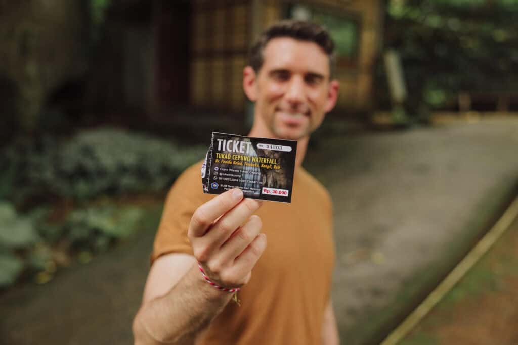 Entrance fee to Tukad Cepung