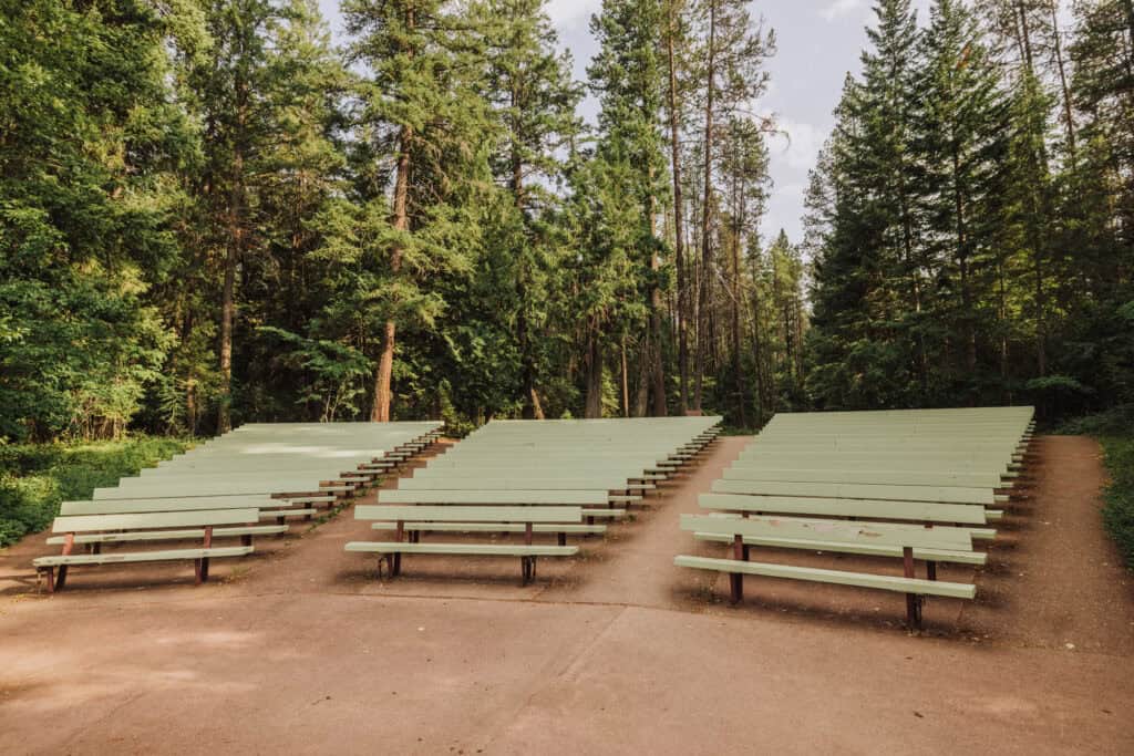 Wedding venue in Glacier NP: Apgar Amphitheater