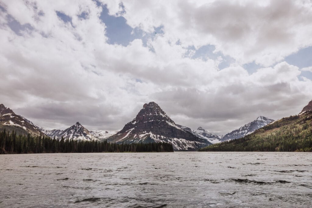 The Two Medicine shoreline, one of the areas where you can get a permit for a wedding or elopement