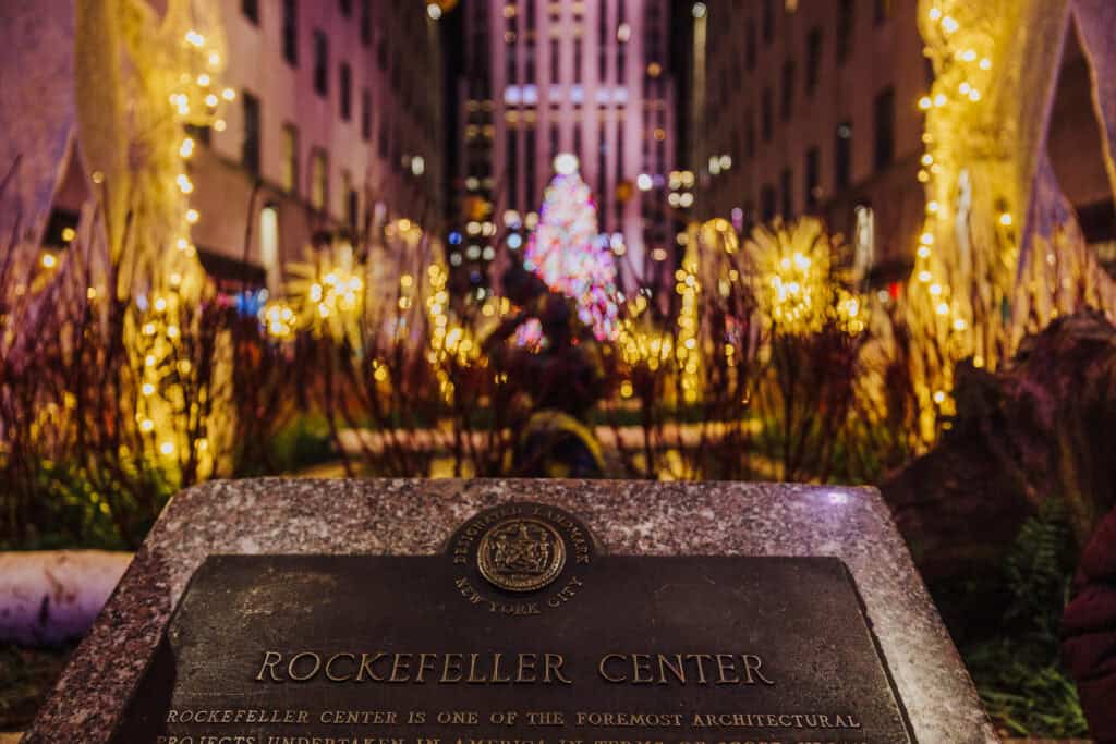 Rockefeller Plaza in December