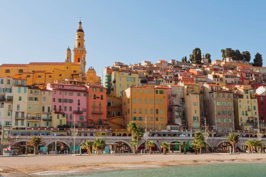 Menton in December, near Nice, France