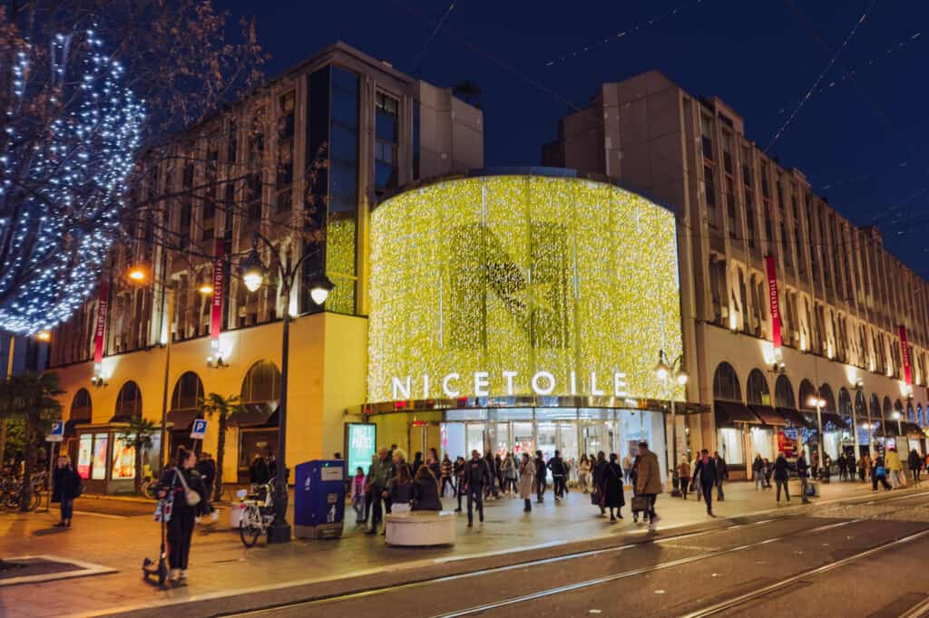 Shopping in Nice France in winter