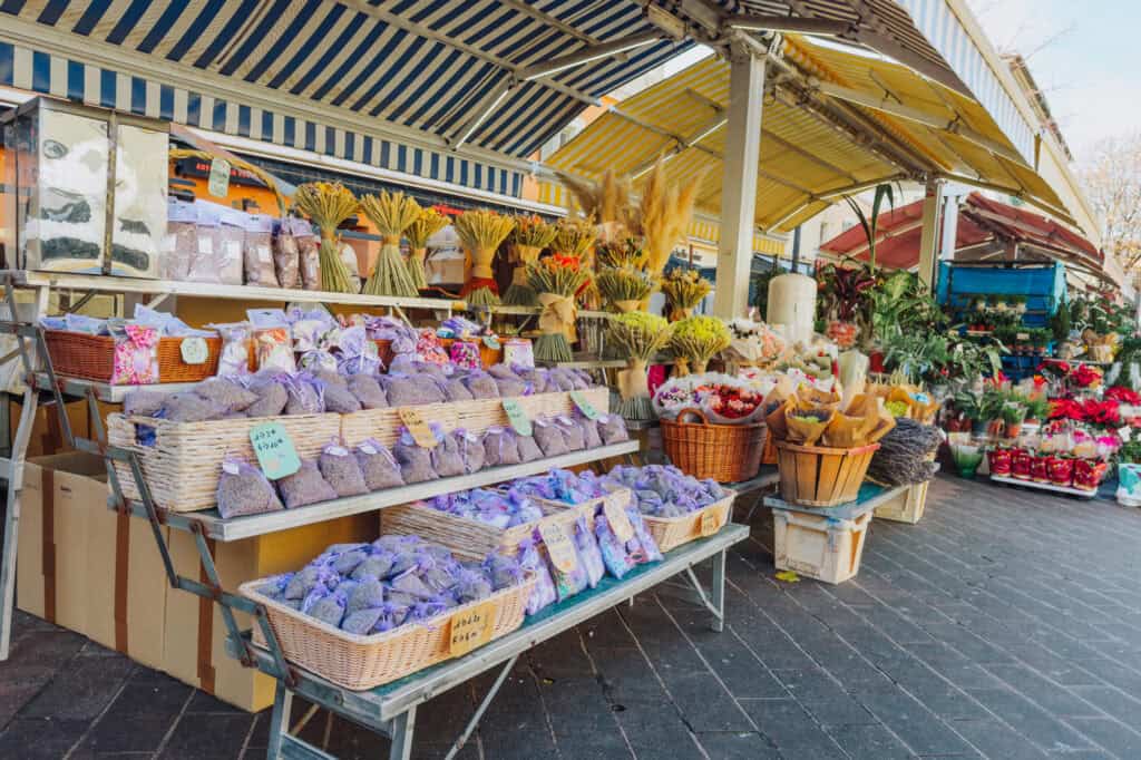Lavender for sale at the market in Nice, France