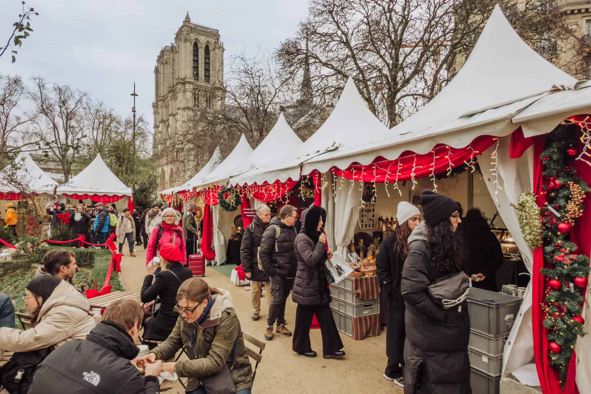 Notre Dame Marche de Noel (Christmas Market) in December