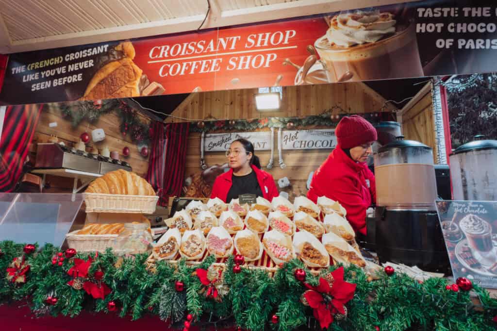 Food at the Eiffel Tower's Christmas Market in Paris