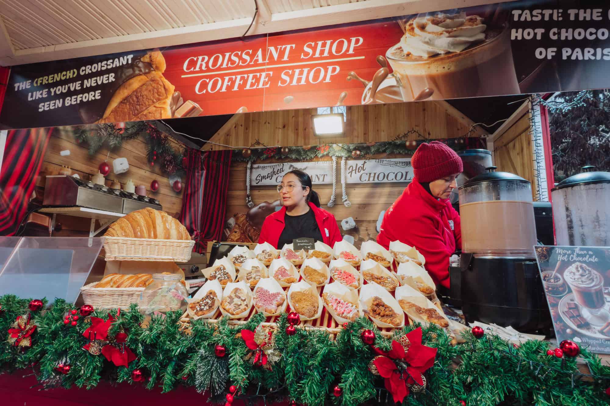 Food at the Eiffel Tower's Christmas Market in Paris