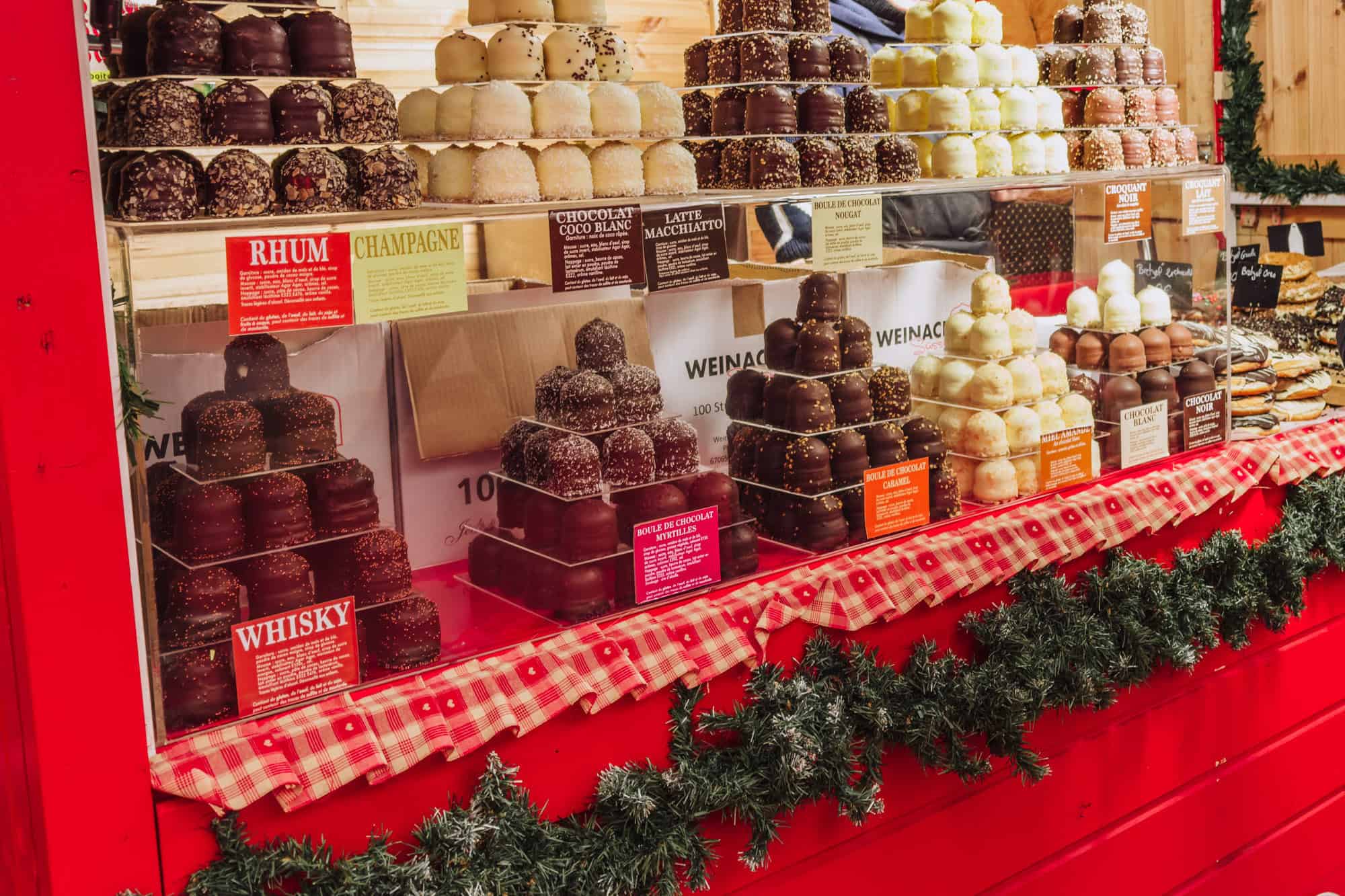 Chocolate treats at the Tour Eiffel's Marche de Noel 