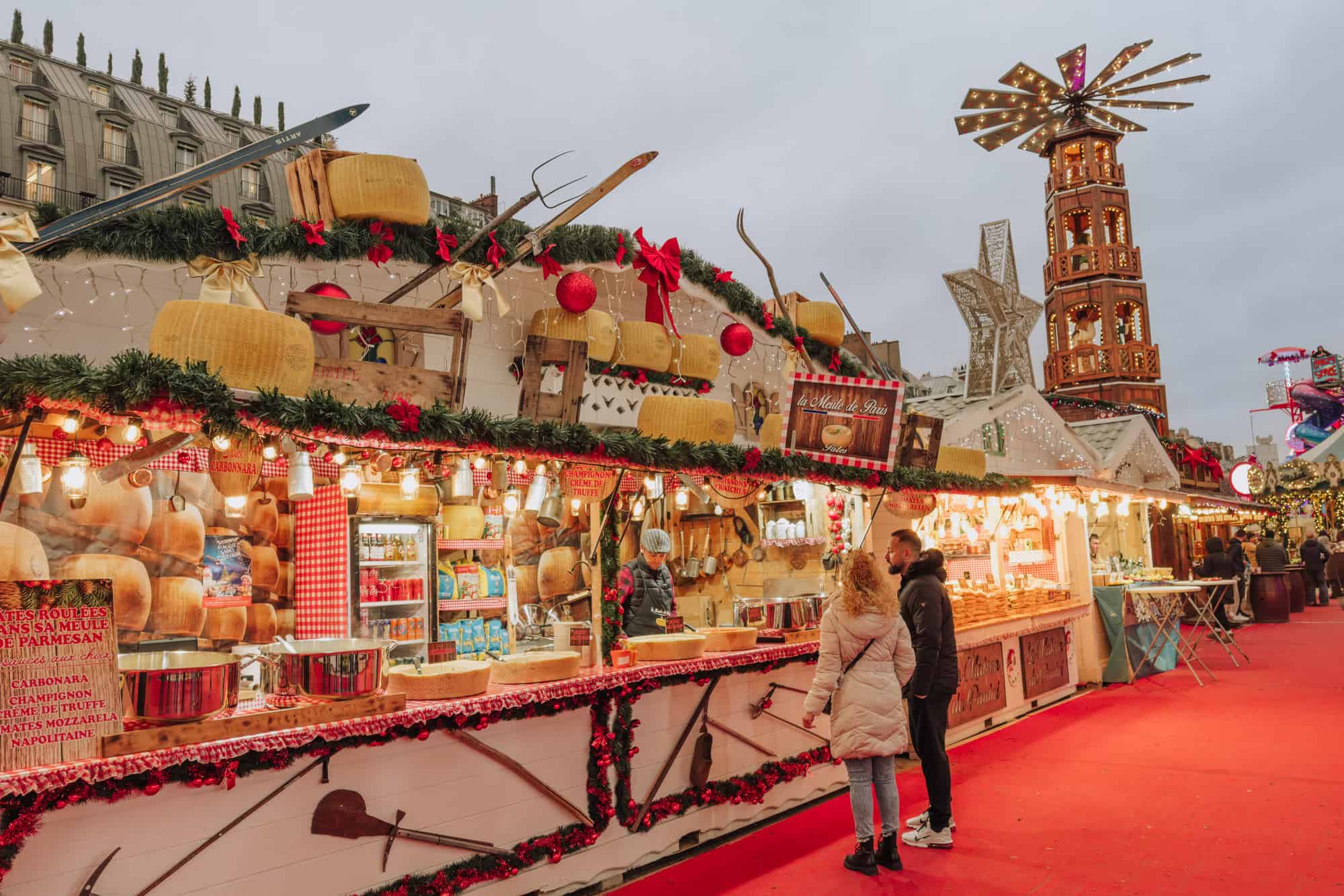 Christmas Market near the Eiffel Tower in Paris
