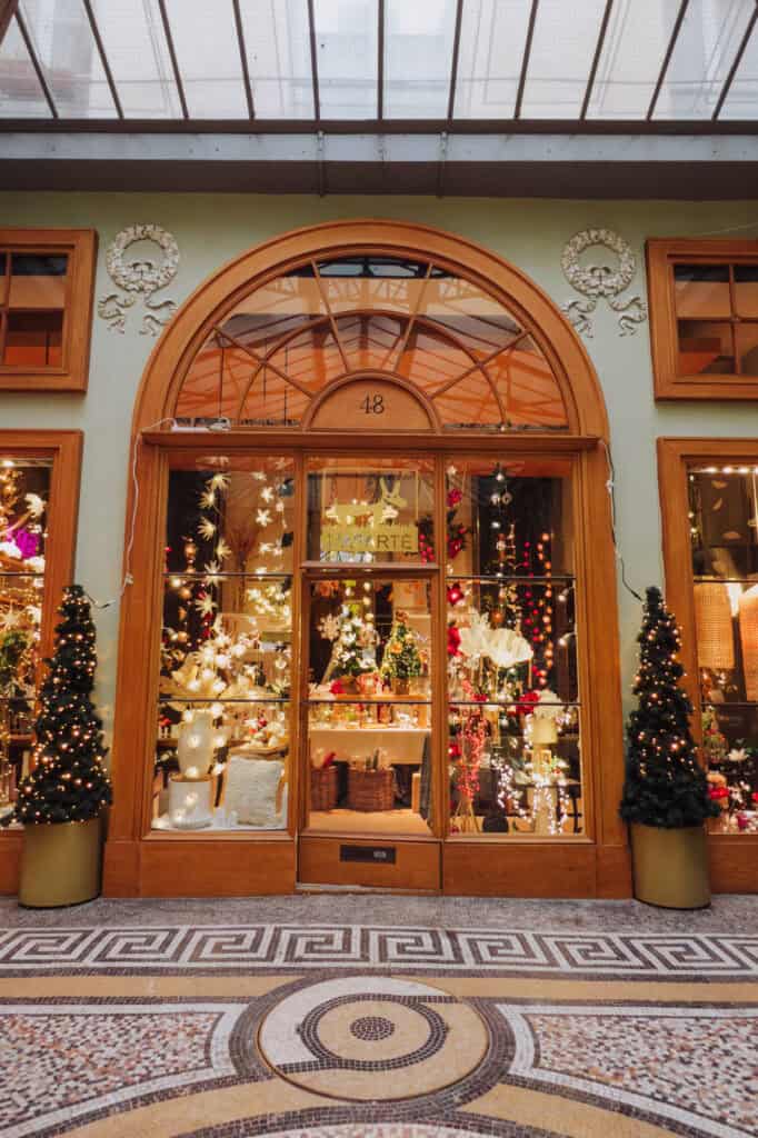 Galerie Vivienne at Christmas in Paris