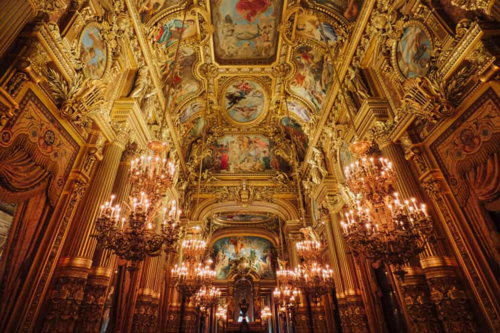 Palais Garnier, the Paris Opera House, in December