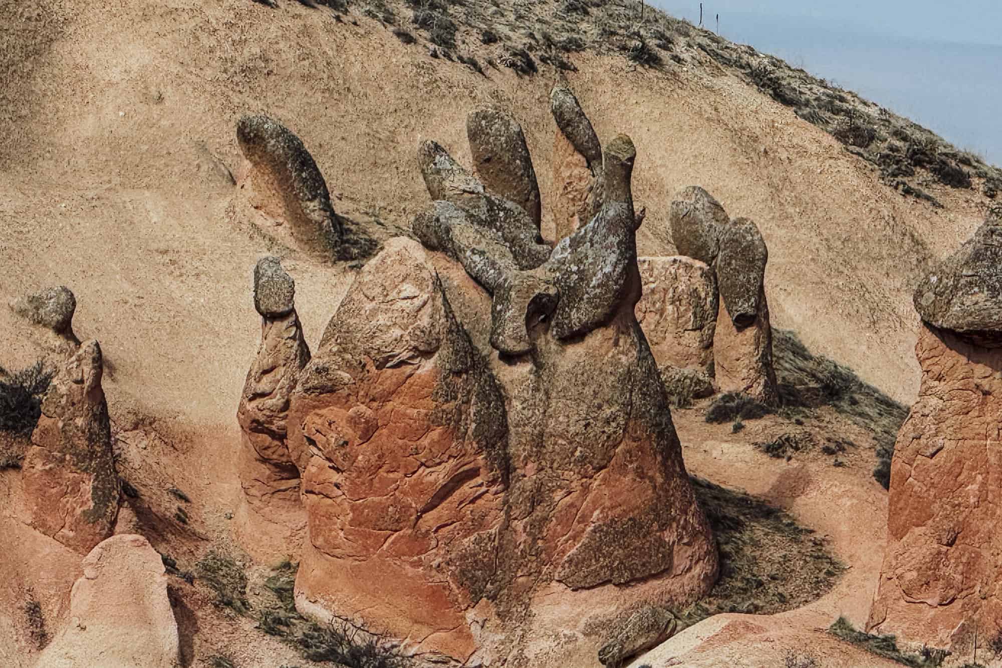 Imagination Valley rock hand