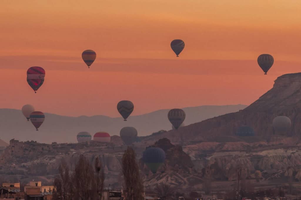 Sunrise at Carus Cappadocia, the best cave hotel