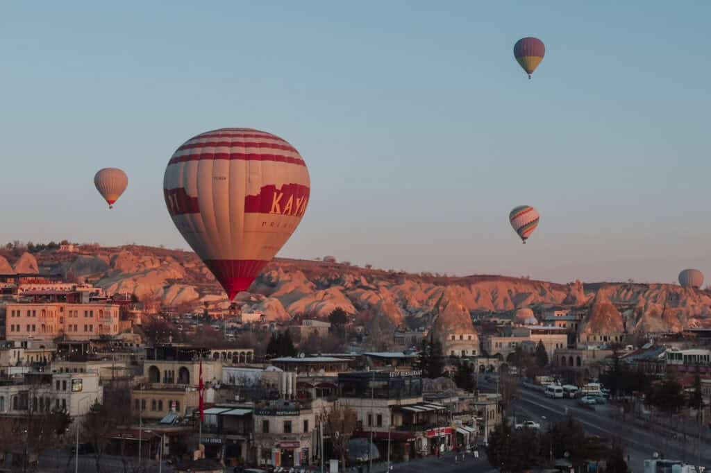 Sunrise hot air balloon rides in Goreme