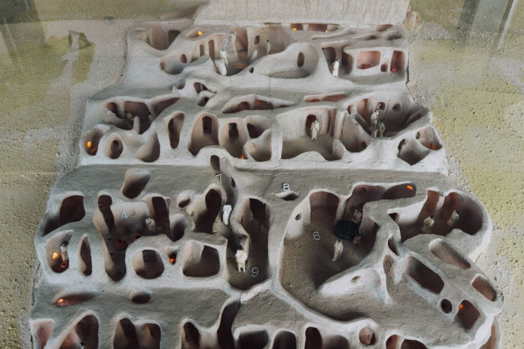 A replica of the underground city