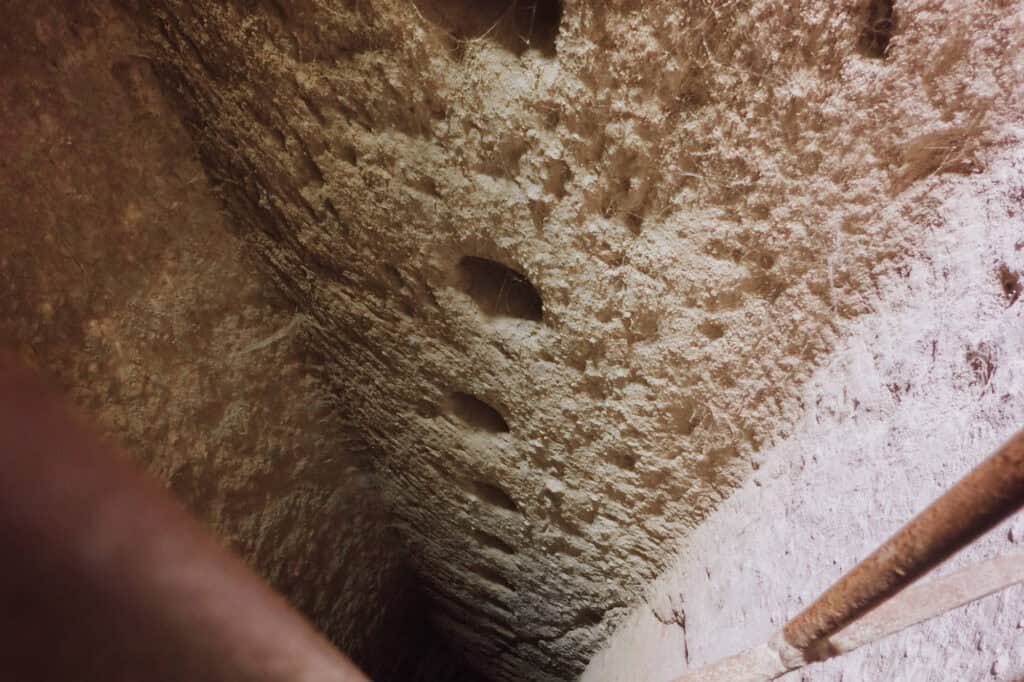 A ventilation tunnel in the underground city at Cappadocia