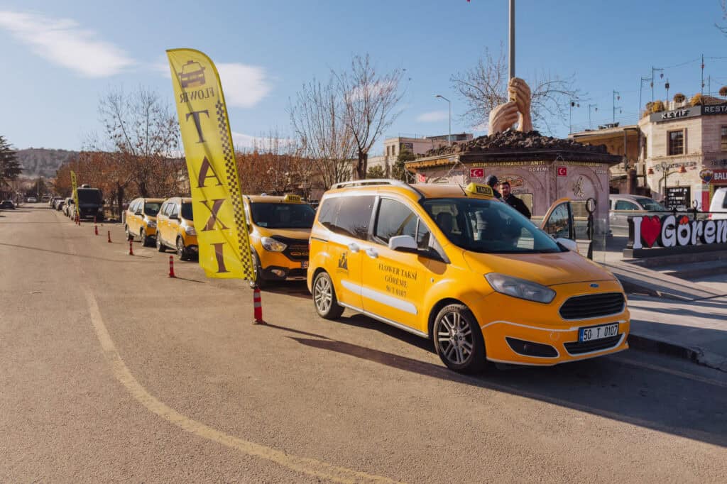 The taxi stand in Cappadocia