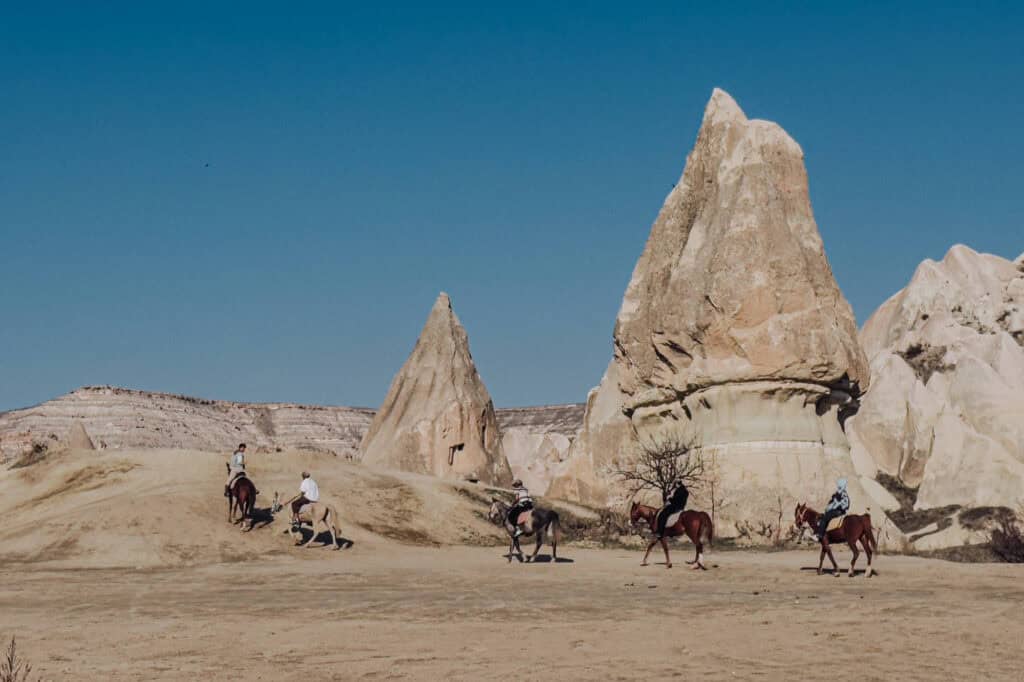 Horseback riding near Goreme Cappadocia