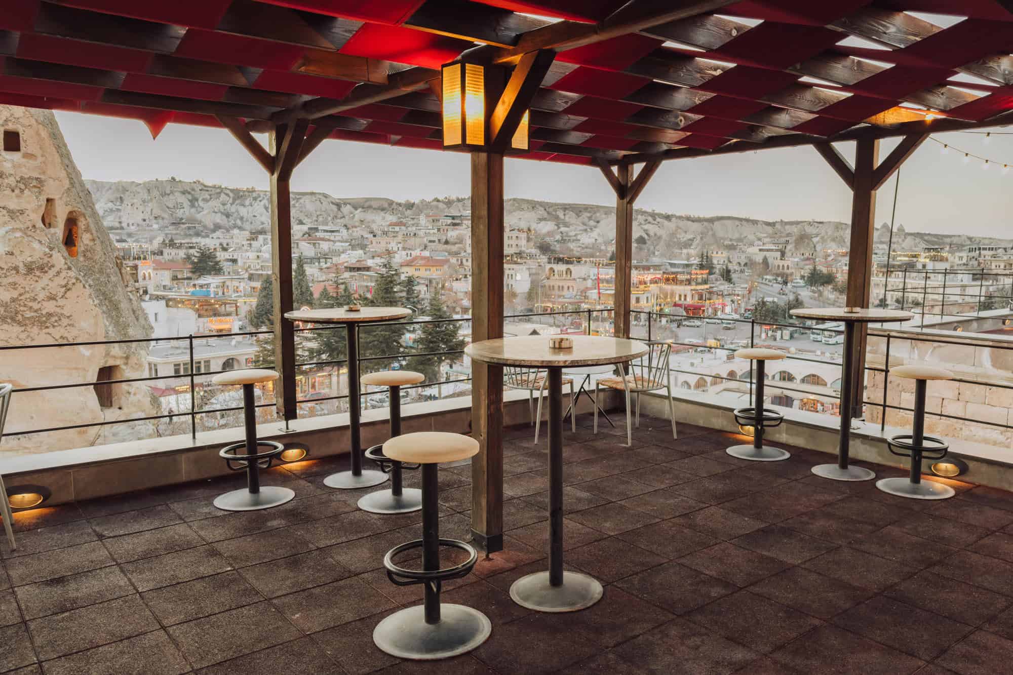 A terrace at the Haruna restaurant