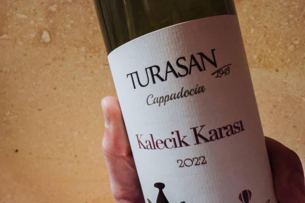A local red wine produced in Turkey's wine region around Cappadocia